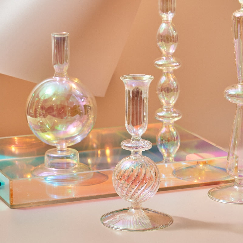 Iridescent Candle Holders