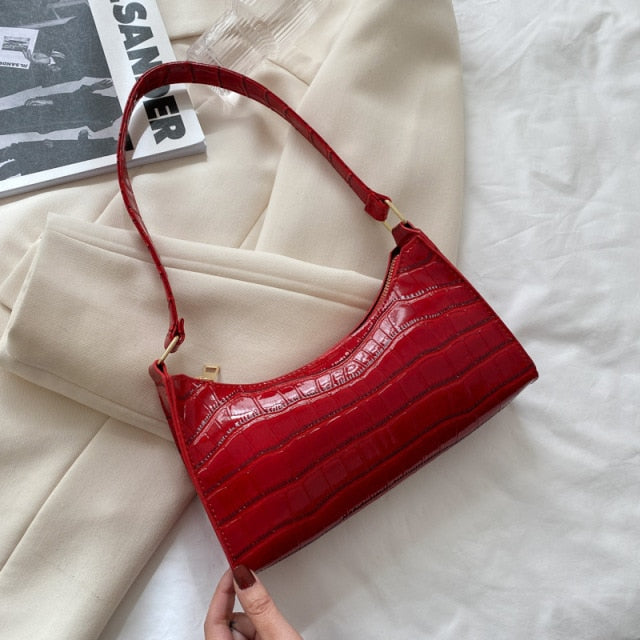 Crocodile Leather Shoulder Bag
