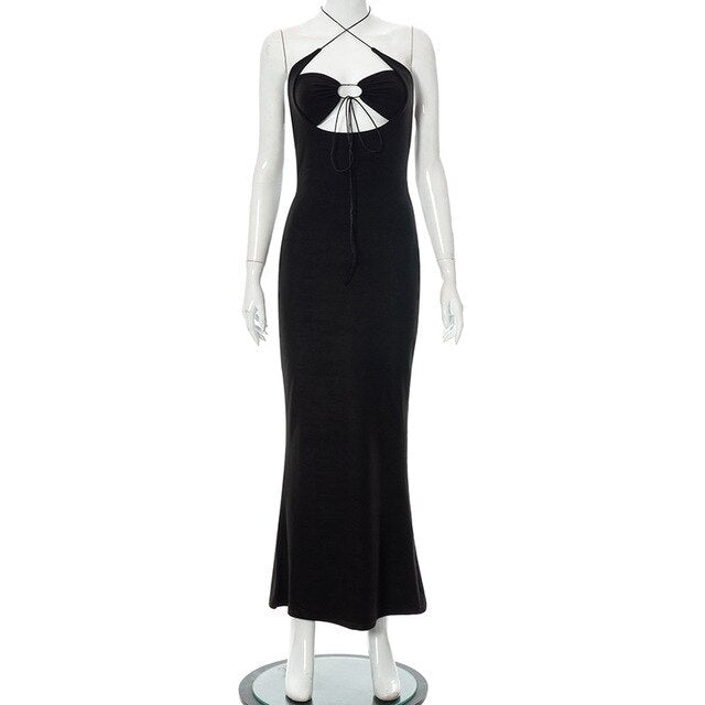 Backless Halter Dress