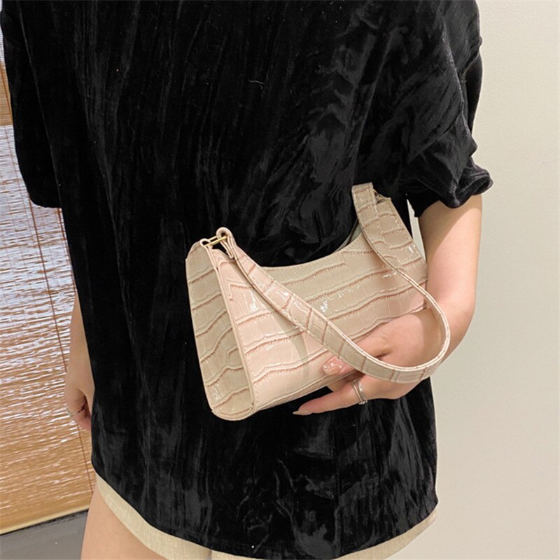 Crocodile Leather Shoulder Bag