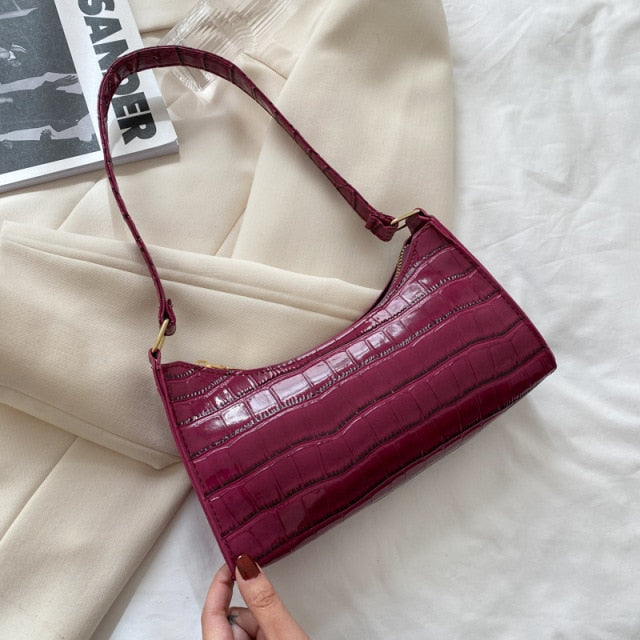 Crocodile Leather Shoulder Bag