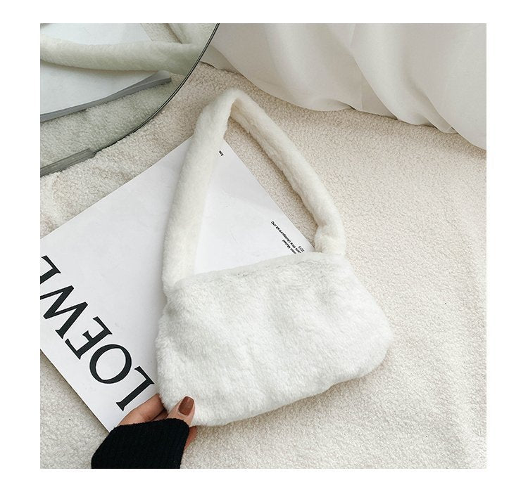 Furry Animal Pattern Shoulder Bag