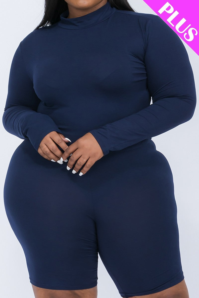 Plus Top & Biker Shorts Set