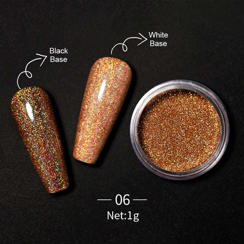 Holographic Nail Powders