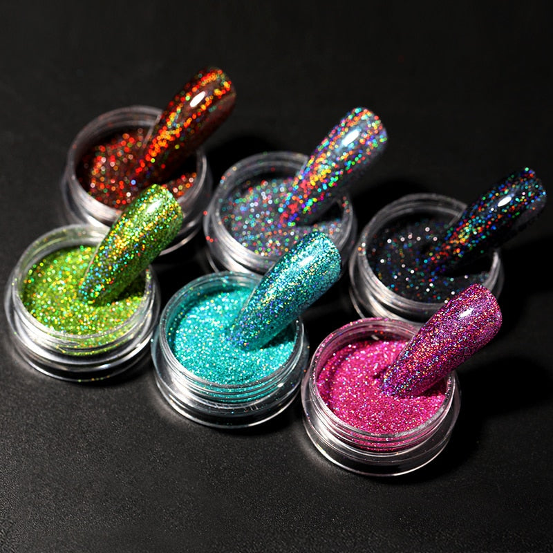 Holographic Nail Powders
