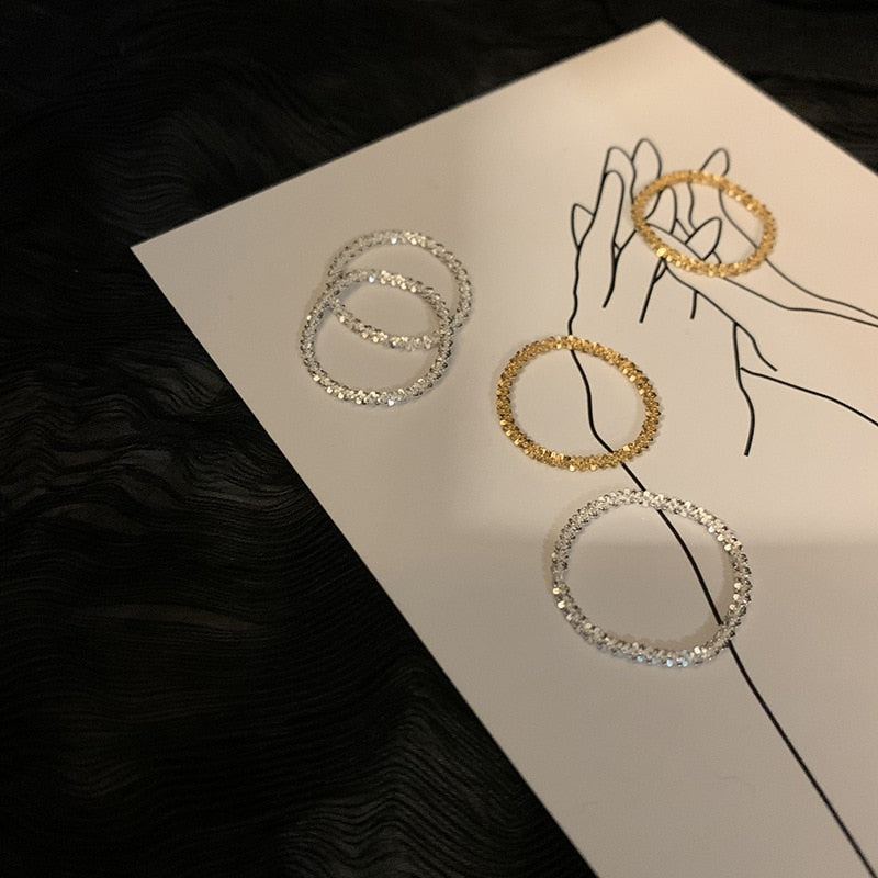 Sterling Silver Sparkling Rings