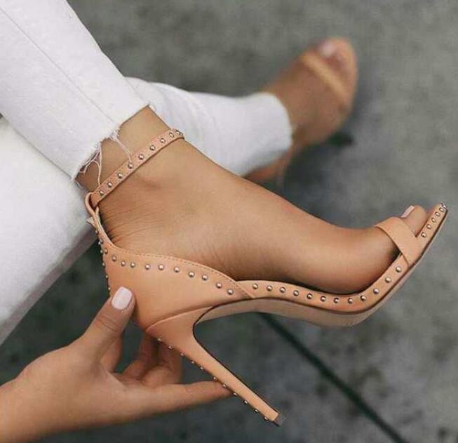 Leathered Femenina High Heels