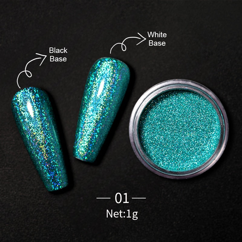 Holographic Nail Powders