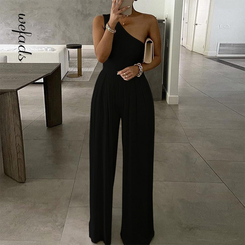 One Shoulder Summer Jumpsuit