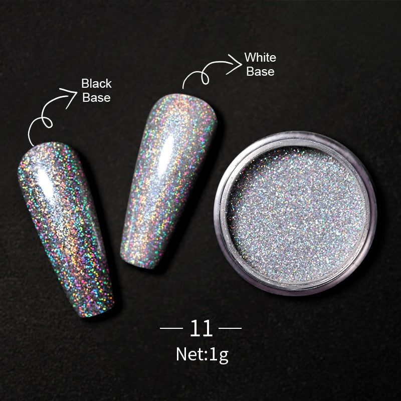 Holographic Nail Powders