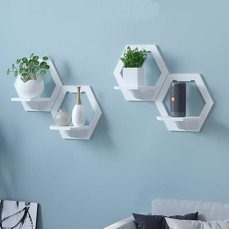 Hexagon Wall Shelf