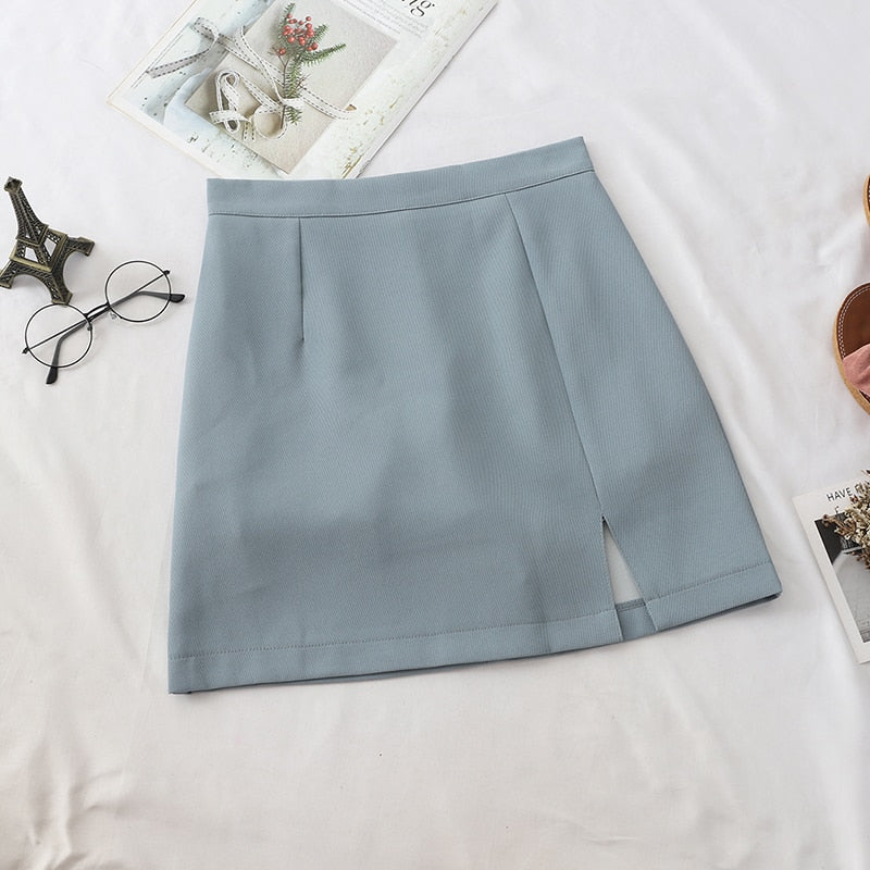 High Waist Slit Skirt