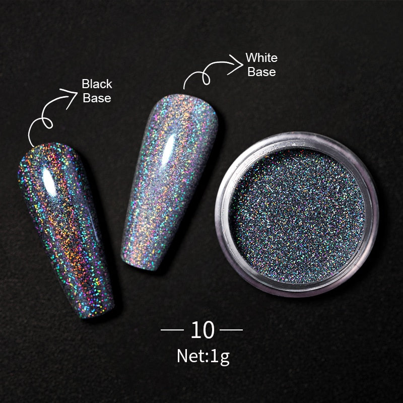 Holographic Nail Powders