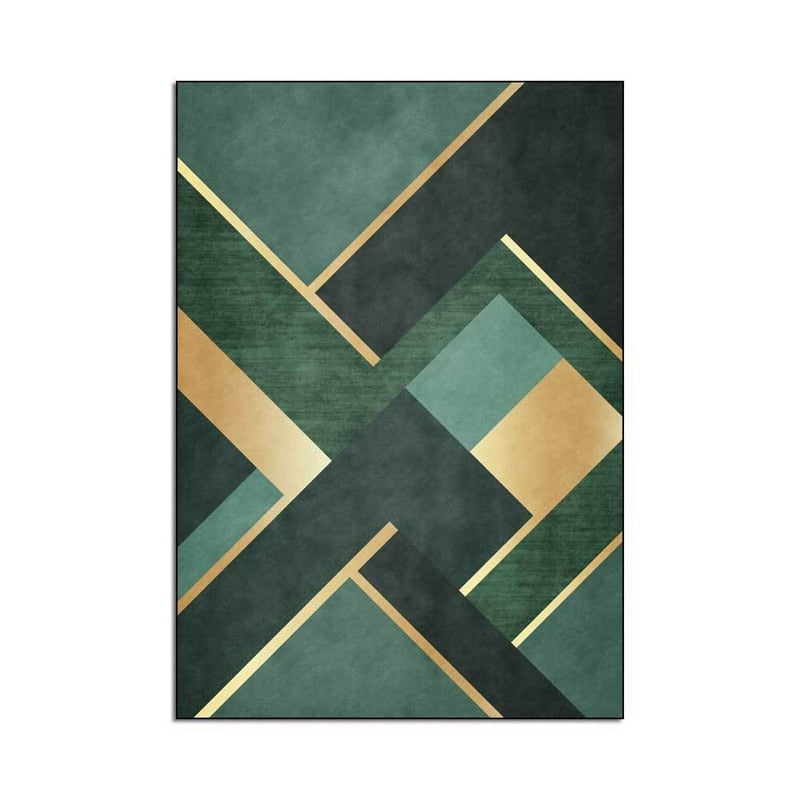 Luxury Deep Emerald Green Mosaic Rugs
