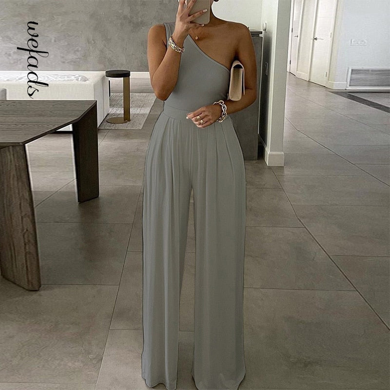 One Shoulder Summer Jumpsuit