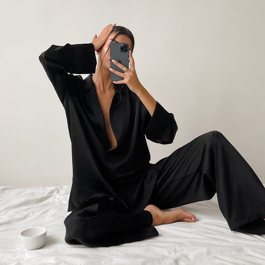 Oversized Satin Sleepwear