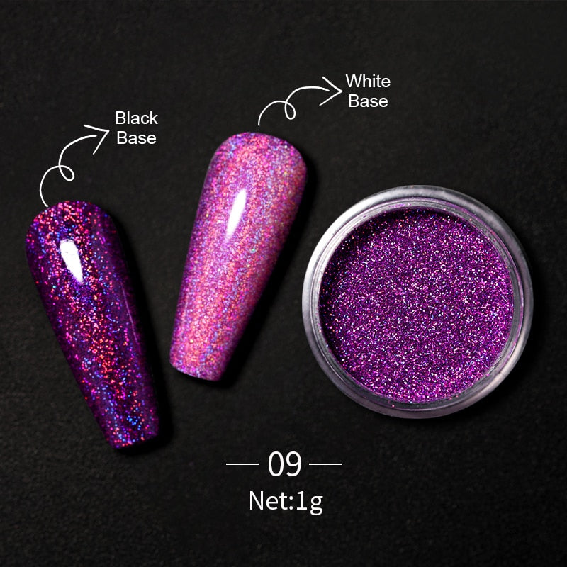 Holographic Nail Powders
