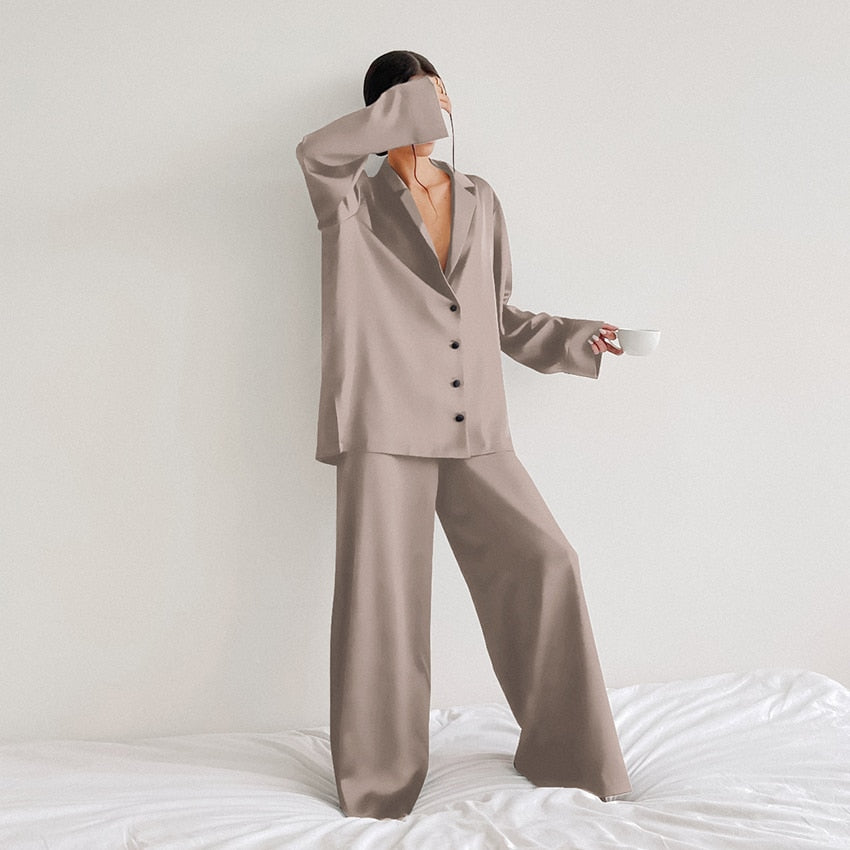 Oversized Satin Sleepwear