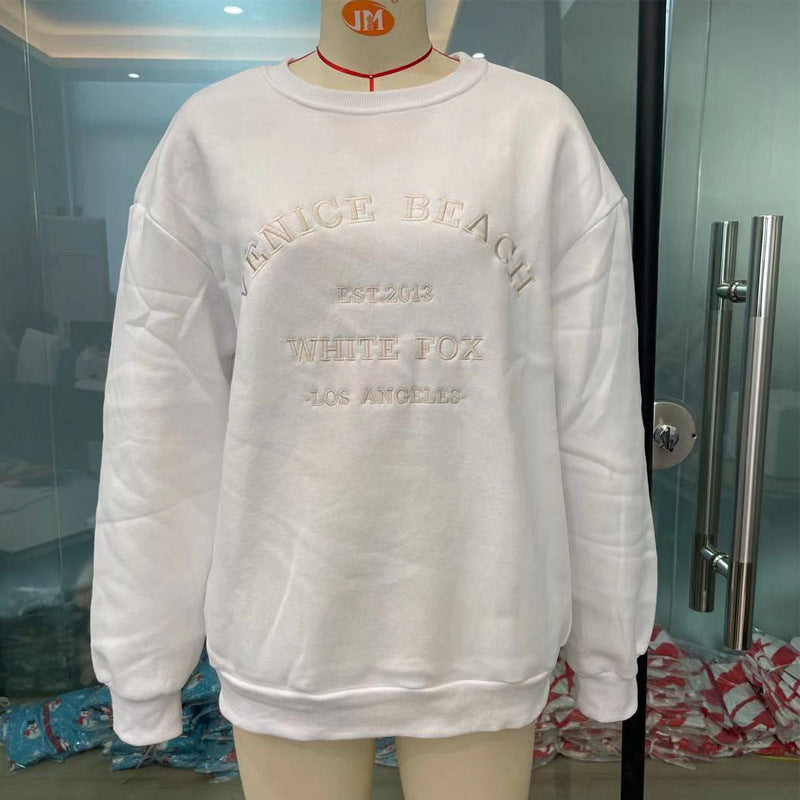 Letter Embroidered Sweater