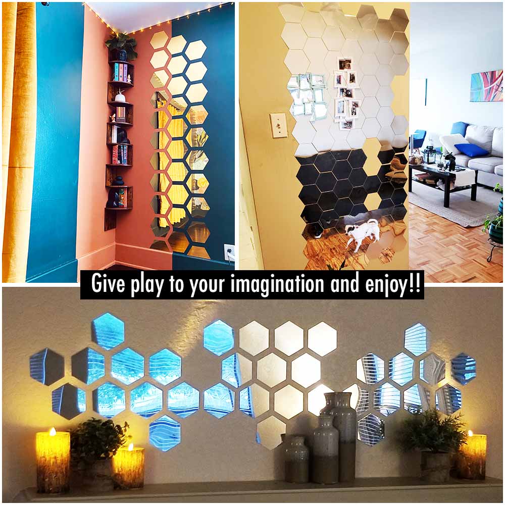 Hexagon Wall Mirrors