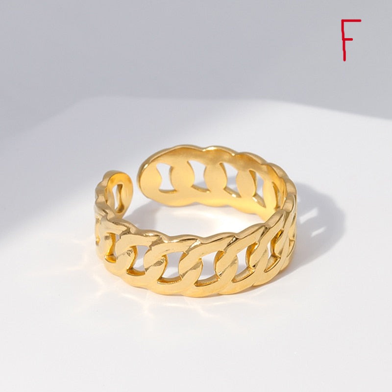 Trendy Stainless Steel Rings