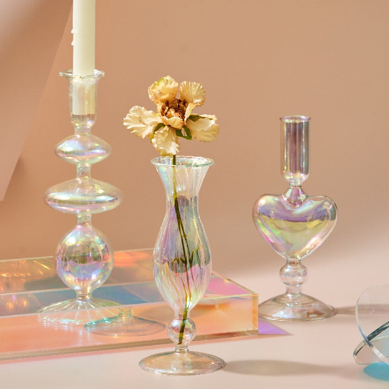 Iridescent Candle Holders