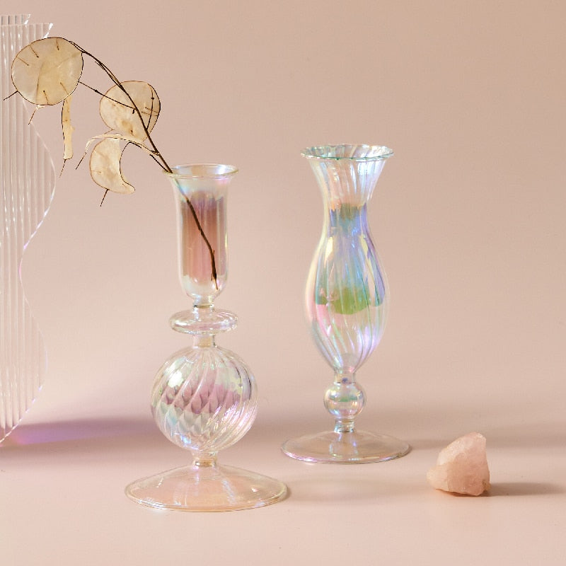 Iridescent Candle Holders