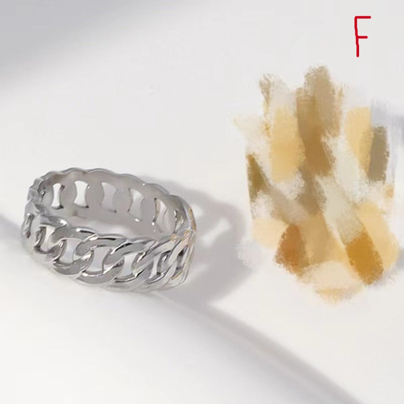 Trendy Stainless Steel Rings