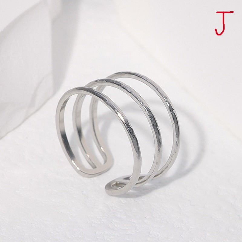 Trendy Stainless Steel Rings