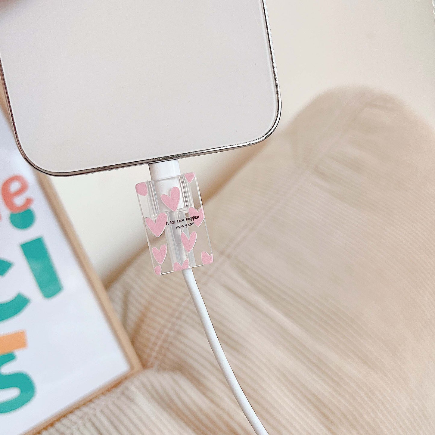 Pink love iPhone Cable Protector