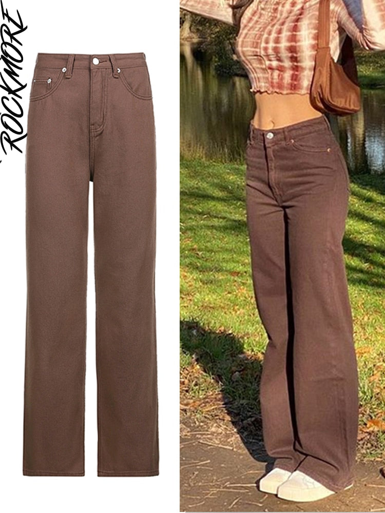 Rockmore Brown Vintage Baggy Jeans