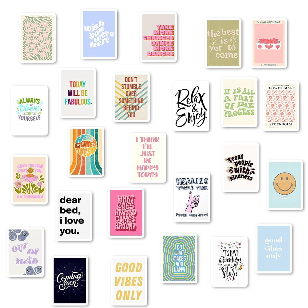 Inspirational Aesthetic Stickers (25 pcs)