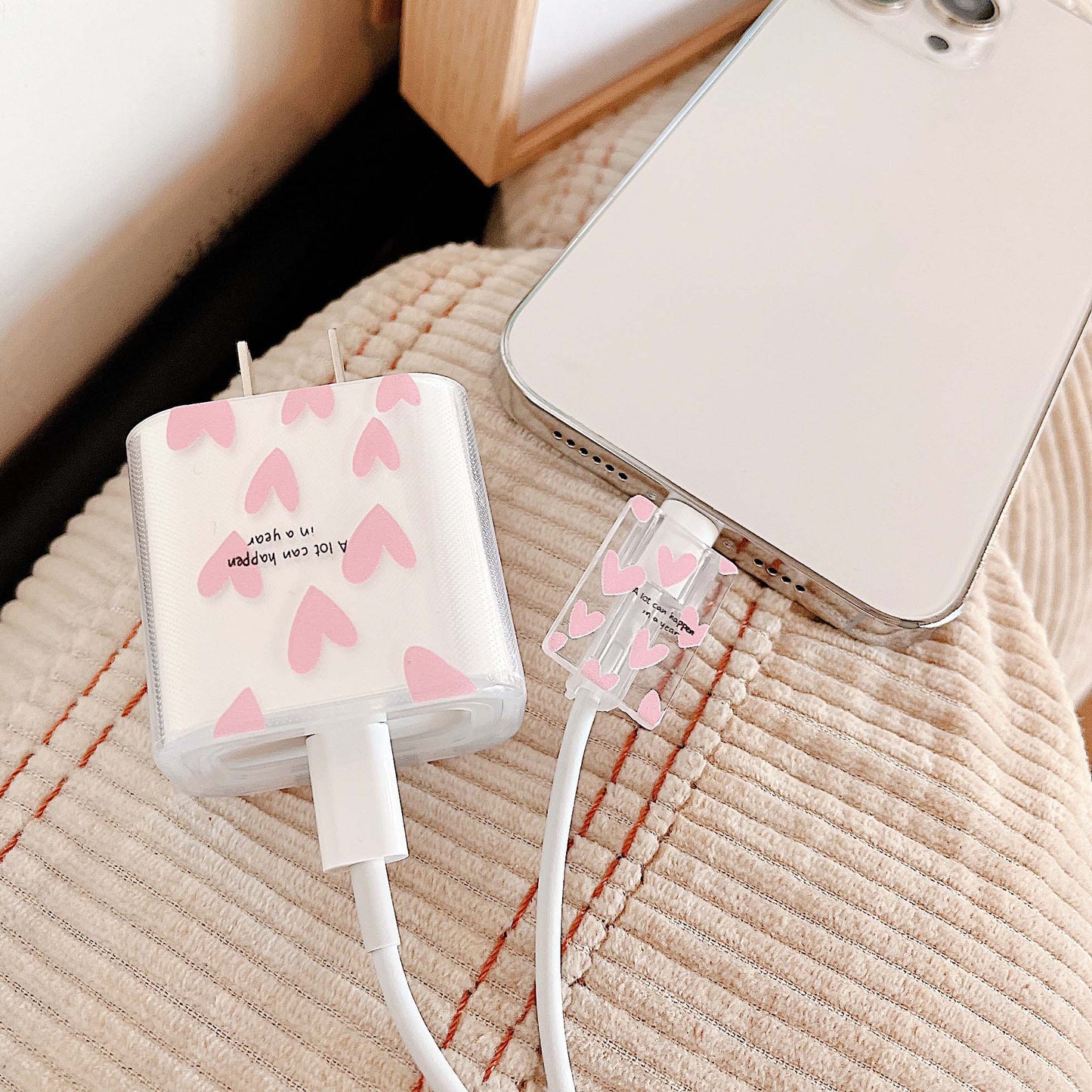 Pink love iPhone Cable Protector