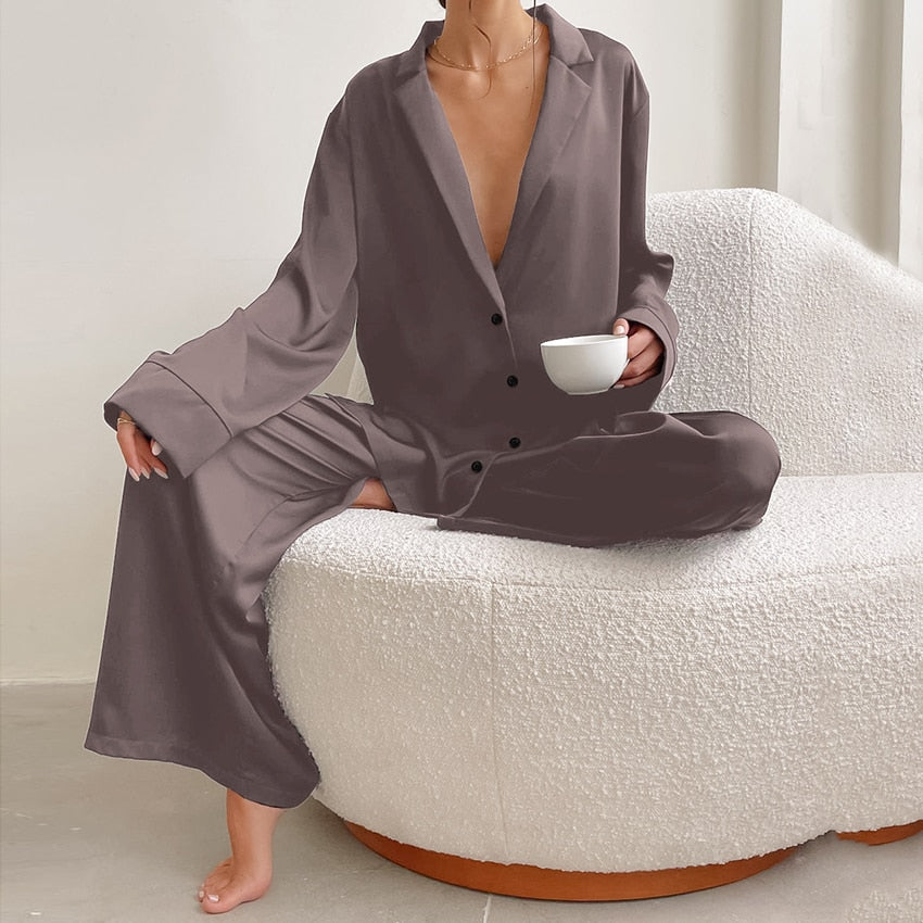 Oversized Satin Sleepwear