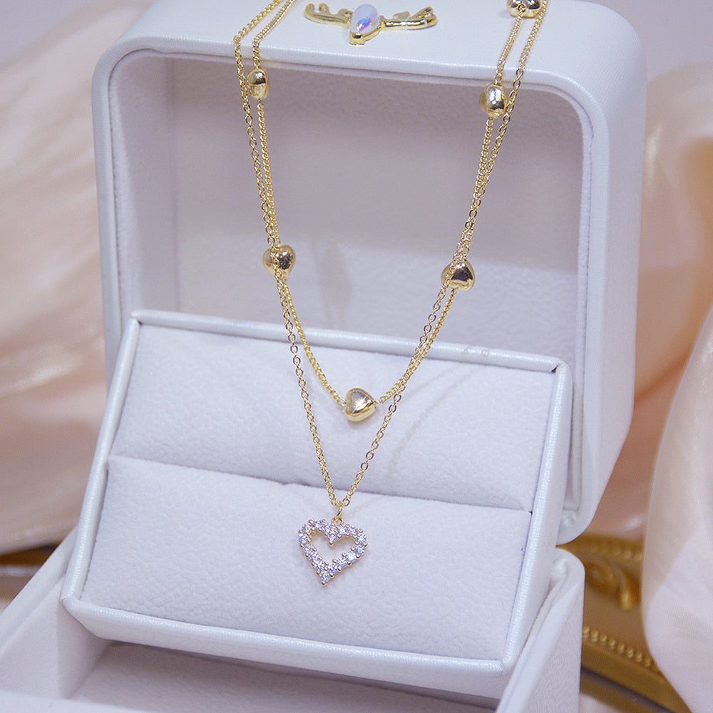 Pink Love Zircon Necklace