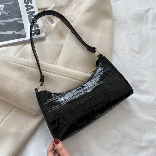 Crocodile Leather Shoulder Bag