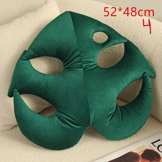 Green Leaf Plush Pillows