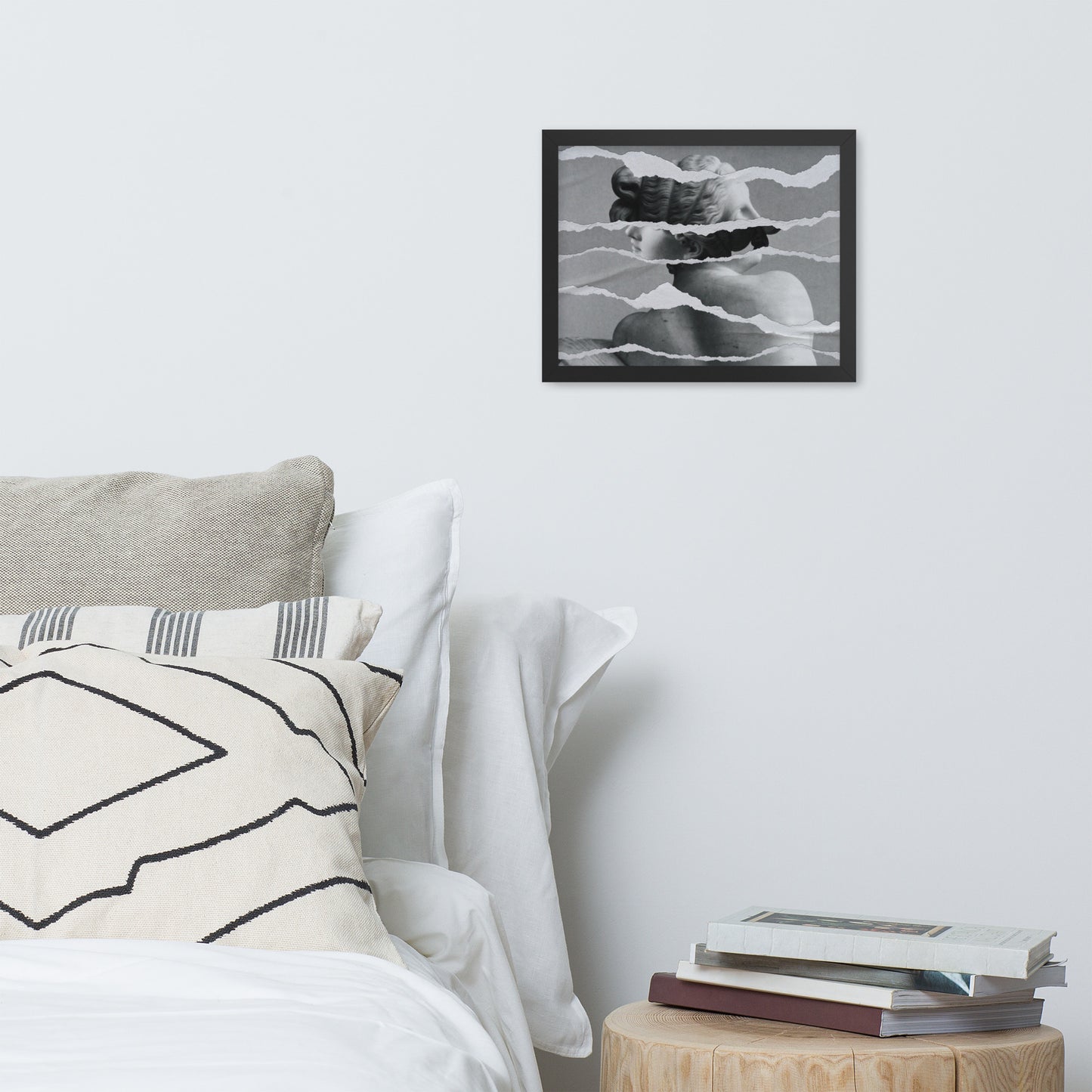 B&W Greek Statue Framed Poster