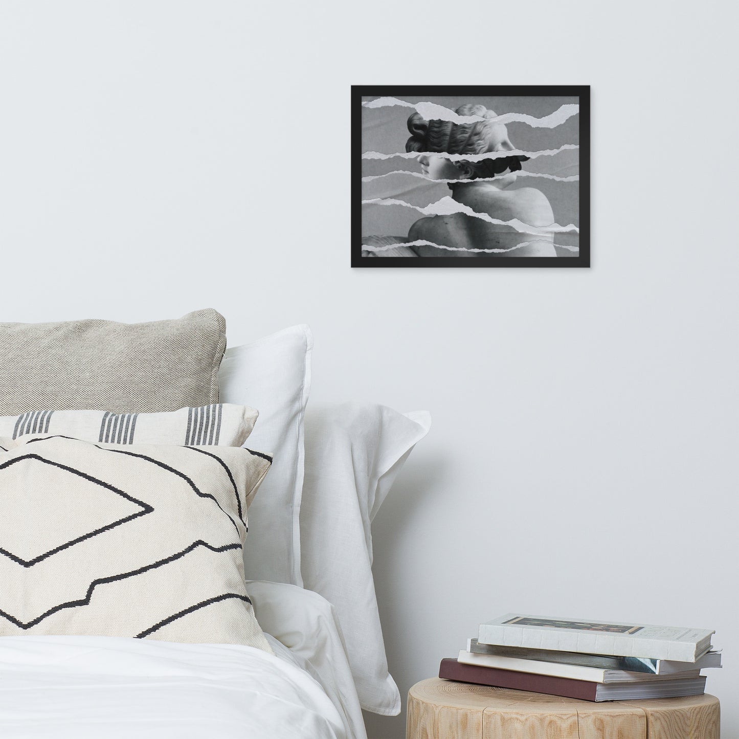 B&W Greek Statue Framed Poster