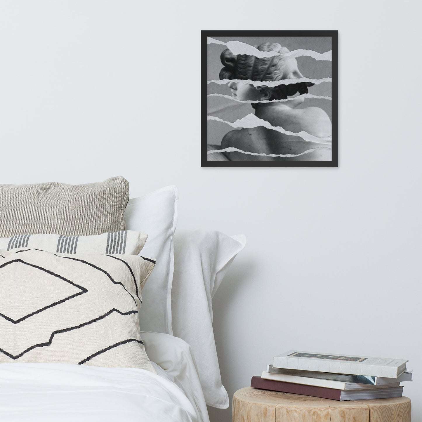 B&W Greek Statue Framed Poster