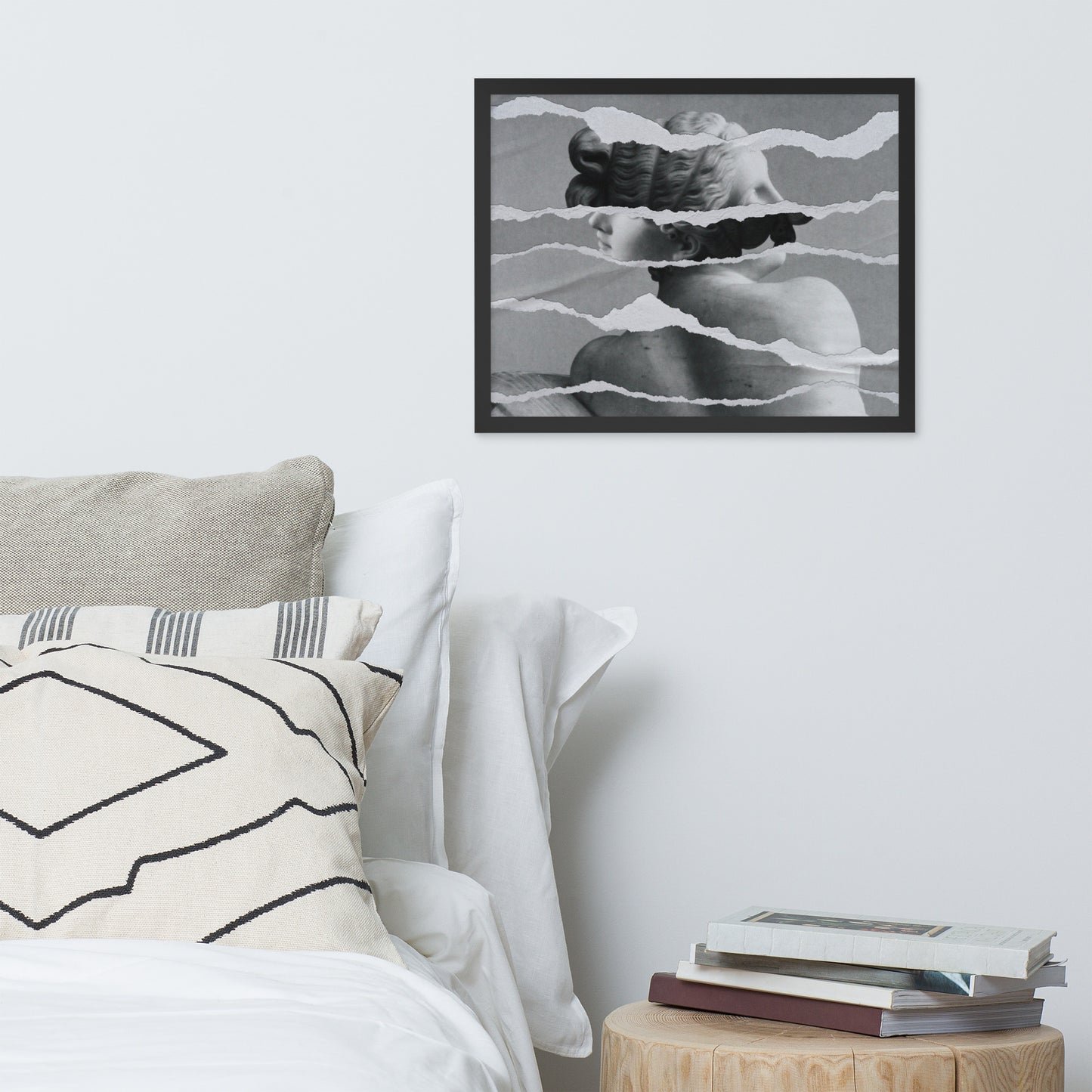 B&W Greek Statue Framed Poster