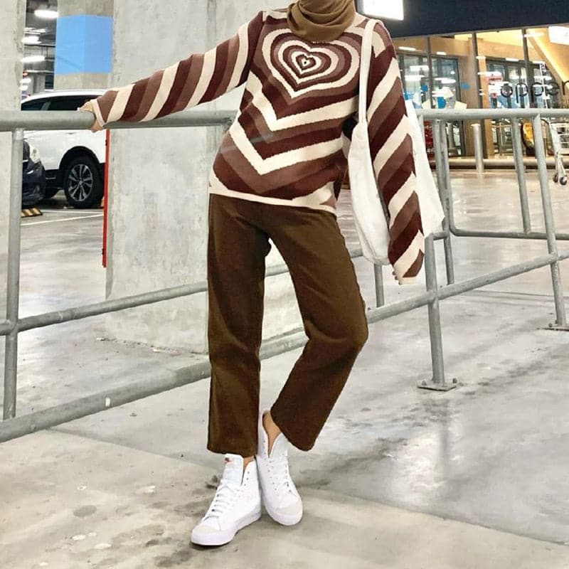 Y2K Heart Power Sweater